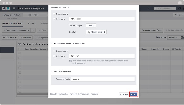 Como criar anuncios no Instagram